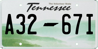 TN license plate A3267I
