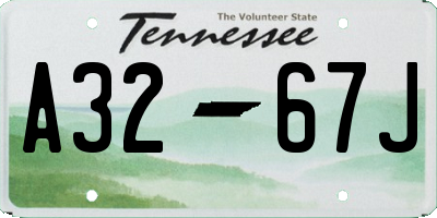 TN license plate A3267J
