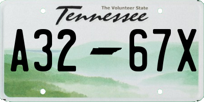 TN license plate A3267X