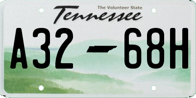 TN license plate A3268H