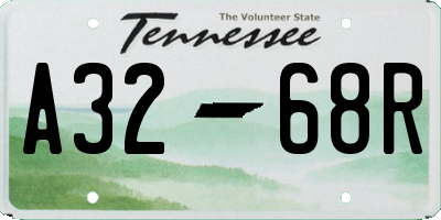TN license plate A3268R