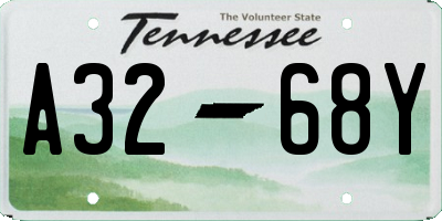 TN license plate A3268Y
