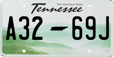 TN license plate A3269J