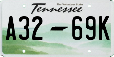 TN license plate A3269K