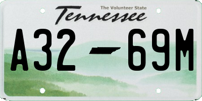 TN license plate A3269M