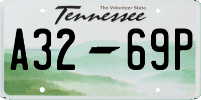 TN license plate A3269P