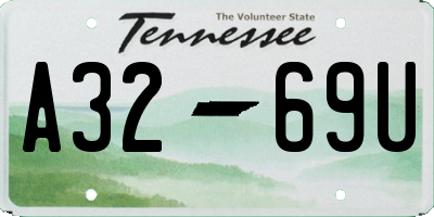 TN license plate A3269U