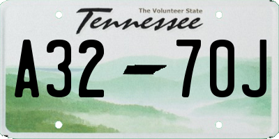 TN license plate A3270J