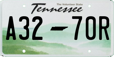 TN license plate A3270R