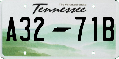 TN license plate A3271B