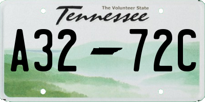 TN license plate A3272C