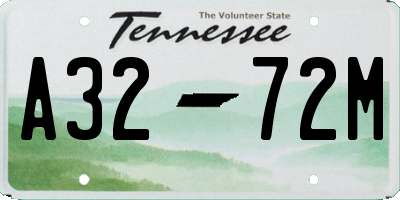 TN license plate A3272M