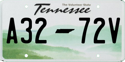 TN license plate A3272V