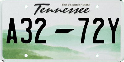 TN license plate A3272Y
