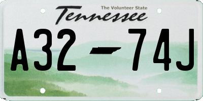 TN license plate A3274J