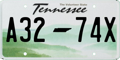 TN license plate A3274X