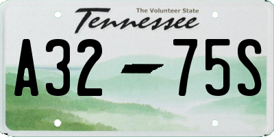 TN license plate A3275S