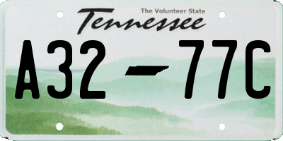 TN license plate A3277C