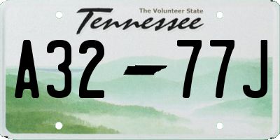 TN license plate A3277J