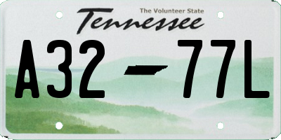 TN license plate A3277L