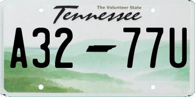 TN license plate A3277U
