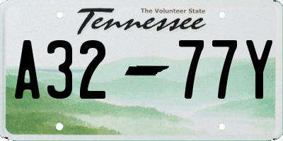 TN license plate A3277Y