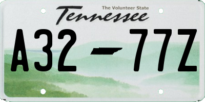 TN license plate A3277Z