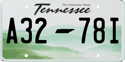 TN license plate A3278I