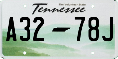 TN license plate A3278J