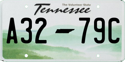 TN license plate A3279C