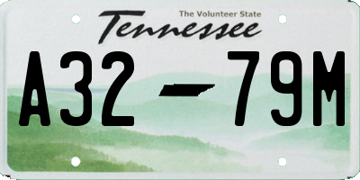TN license plate A3279M