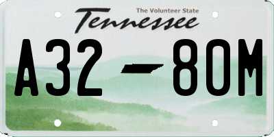TN license plate A3280M