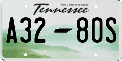 TN license plate A3280S
