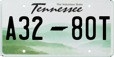 TN license plate A3280T