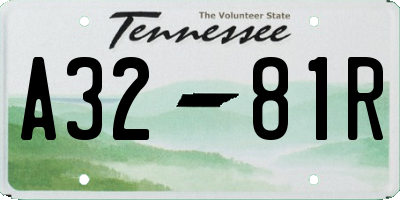 TN license plate A3281R