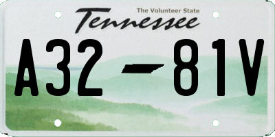 TN license plate A3281V
