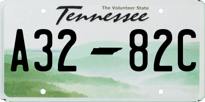 TN license plate A3282C