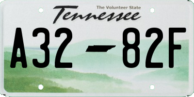TN license plate A3282F