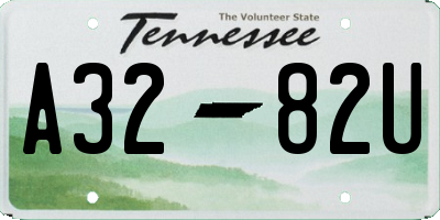 TN license plate A3282U