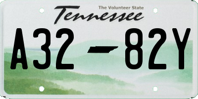 TN license plate A3282Y