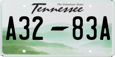 TN license plate A3283A