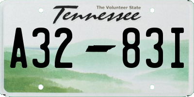TN license plate A3283I