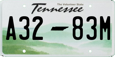 TN license plate A3283M