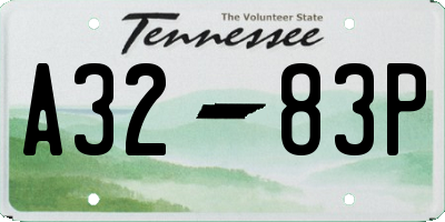 TN license plate A3283P