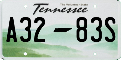 TN license plate A3283S