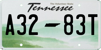 TN license plate A3283T
