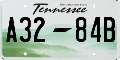 TN license plate A3284B