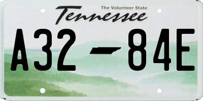 TN license plate A3284E