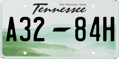 TN license plate A3284H