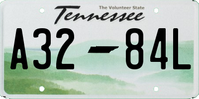 TN license plate A3284L